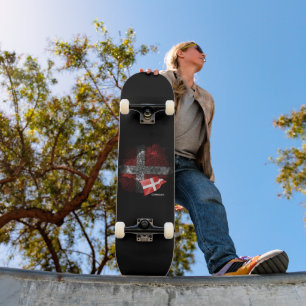 Dänemark-Flagge Skateboard