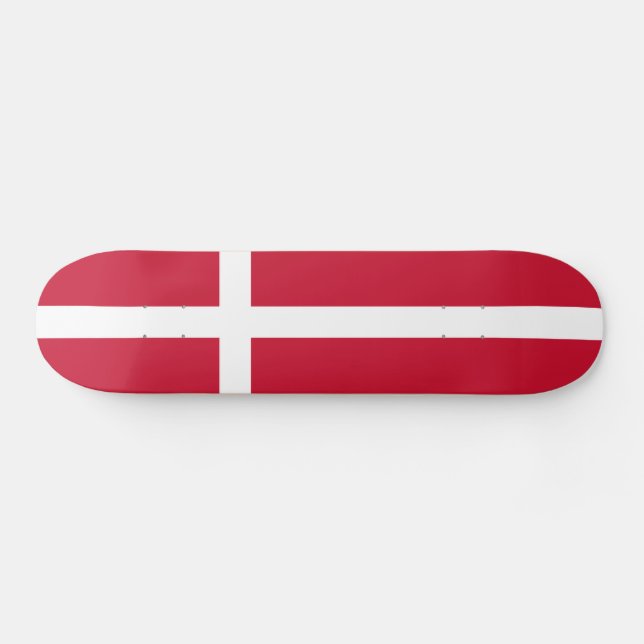 Dänemark Flagge Skateboard (Horizontal)