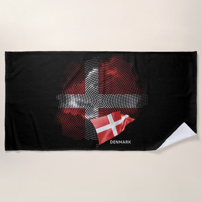 Dänemark-Flagge Strandtuch (Vorderseite)