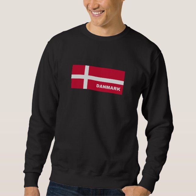 Dänemark Flagge Sweatshirt (Vorderseite)