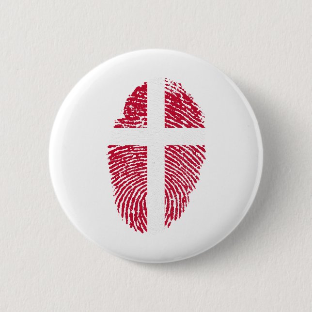 Dänemark Flaggen Fingerprint Land Prix Button (Vorderseite)