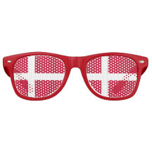 Dänemark Flaggen-Party Shades-Sonnenbrille