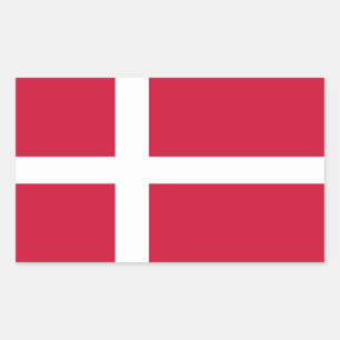 Dänemark Flaggenaufkleber Rechteckiger Aufkleber