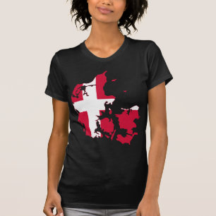 Dänemark Flaggenkarte DK T-Shirt
