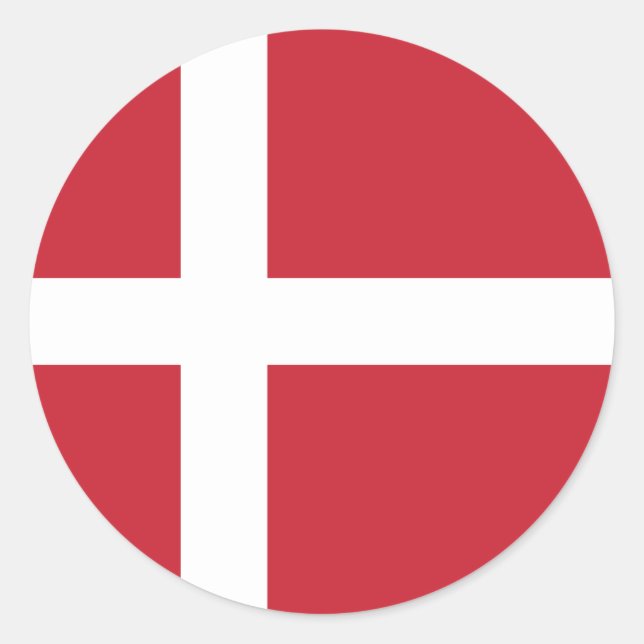 Dänemark Flaggenklassiker-Round-Aufkleber Runder Aufkleber (Vorderseite)