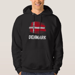 Dänemark Flaggenpride Retro dänische Flaggenfamili Hoodie