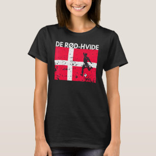 Dänemark Football Team Fan Jersey Soccer De Rd Hvi T-Shirt