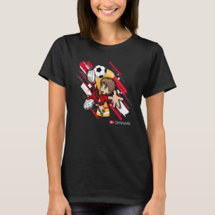 Dänemark Fußball-Fußballkids spielen Fußball-Ziel T-Shirt