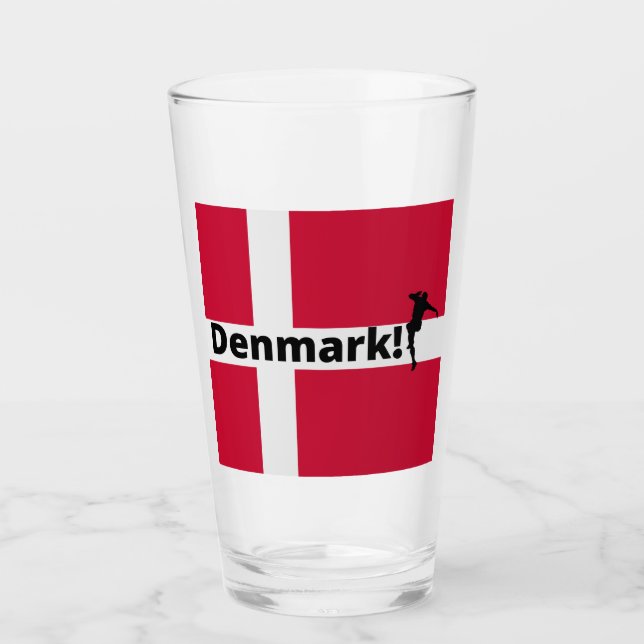 Dänemark Fußball Glas (Vorderseite)