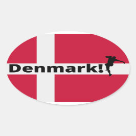 Dänemark Fußball Ovaler Aufkleber