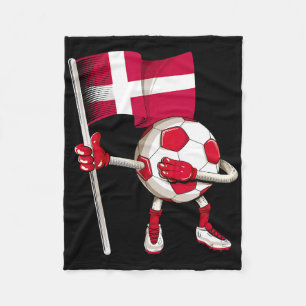 Dänemark Fußballtrikot Dänische Flagge Footll Dab Fleecedecke