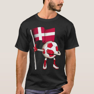 Dänemark Fußballtrikot Dänische Flagge Footll Dab T-Shirt