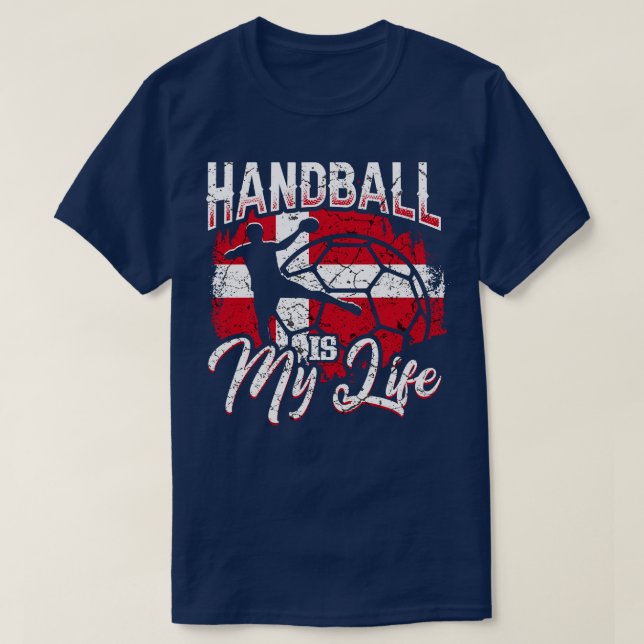 Dänemark Handball 1 T-Shirt (Design vorne)