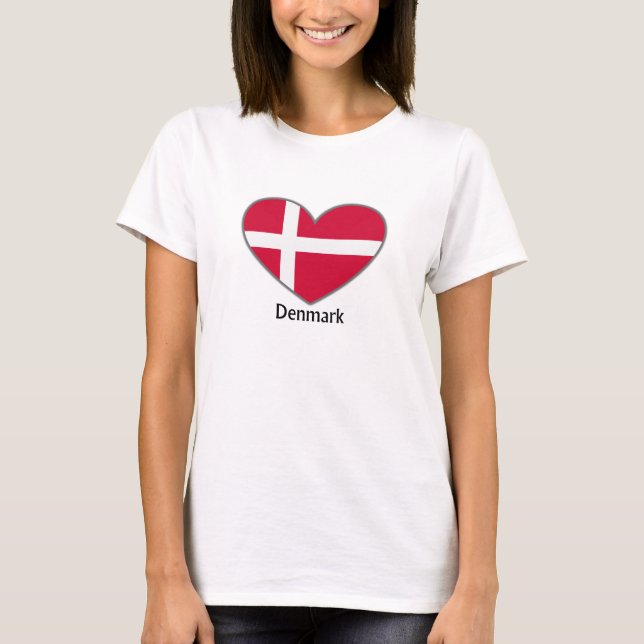 Dänemark in meinem Herzen T-Shirt (Vorderseite)