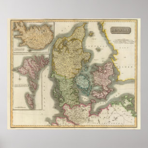 Dänemark, Island, Ferosinseln Poster