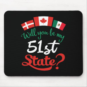 Dänemark Kanada Mexiko Flaggen Wirst du meine 51. Mousepad