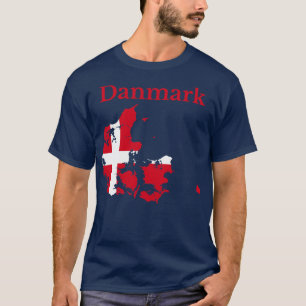 Dänemark Karte Flag T-Shirt