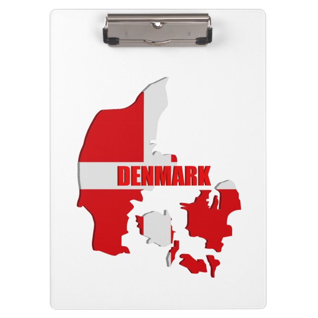 Dänemark-Karte Klemmbrett (Vorderseite)