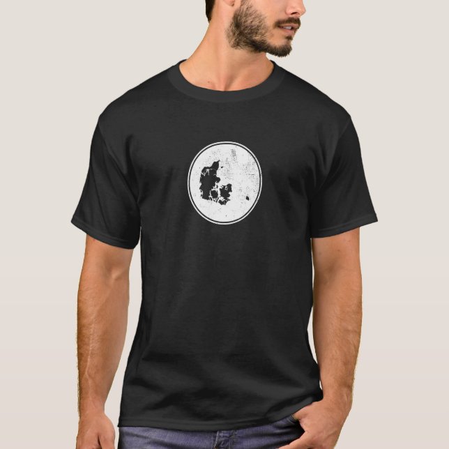 Dänemark Karte Stolze dänische Flagge T-Shirt (Vorderseite)