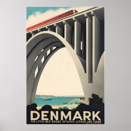 Dänemark Kunst Jütland Druck Funen Reiseplakat Poster