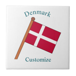 Dänemark Landesflagge Thunder_Cove Fliese