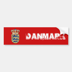 Dänemark Logo Abzeichen Wappen königliches Wappen Autoaufkleber