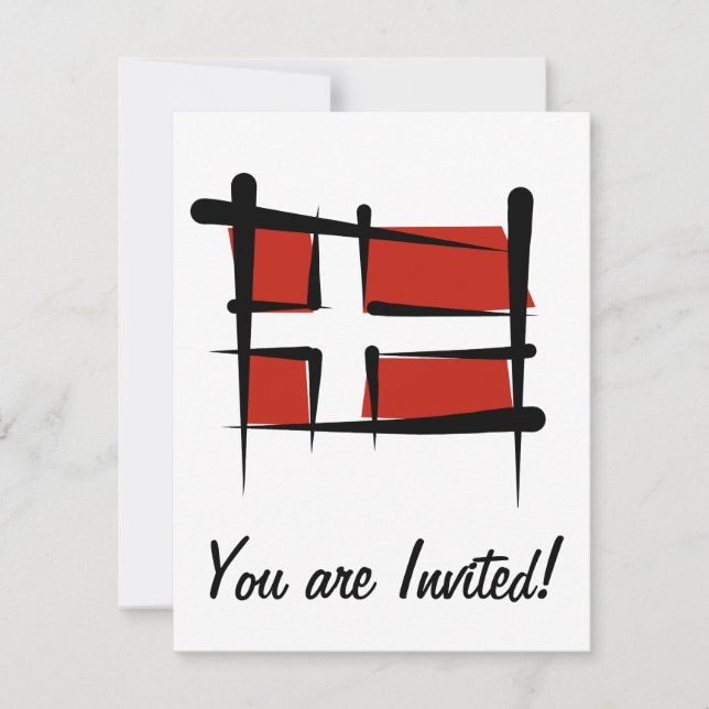 Dänemark Markenzeichen Einladung (Vorderseite)