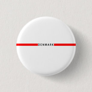 Dänemark - minimalistische Flagge Button