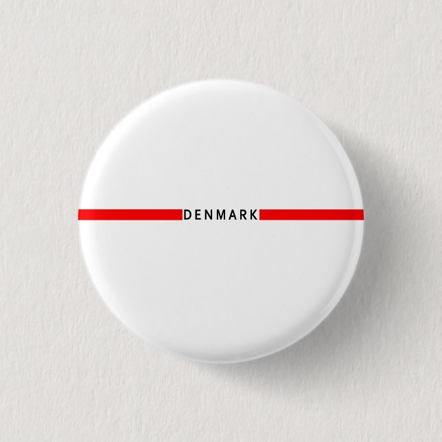 Dänemark - minimalistische Flagge Button (Vorderseite)