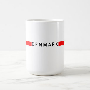 Dänemark - minimalistische Flagge Kaffeetasse