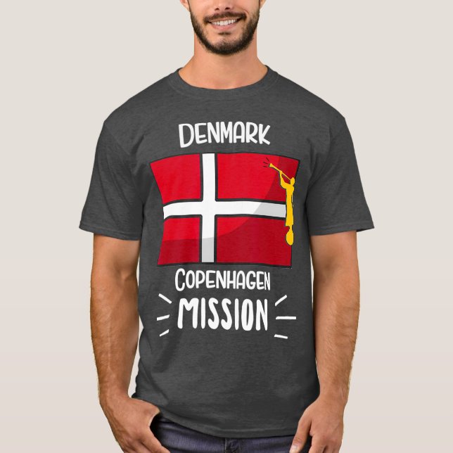 Dänemark Mission Kopenhagen Mormon LDS T-Shirt (Vorderseite)