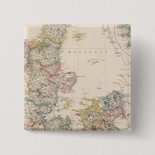 Dänemark mit Einfahrkarte von Island Button (Vorderseite)