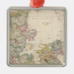 Dänemark mit Einfahrkarte von Island Ornament Aus Metall