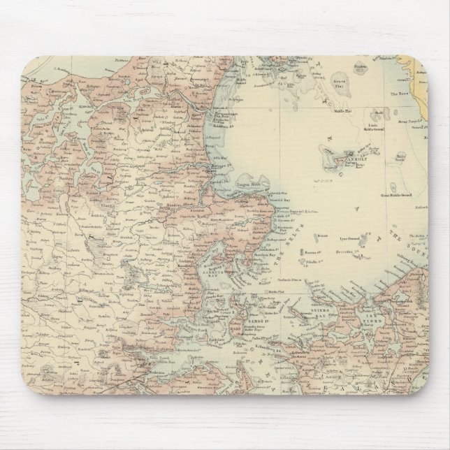 Dänemark mit Schleswig und Holstein Mousepad (Vorne)