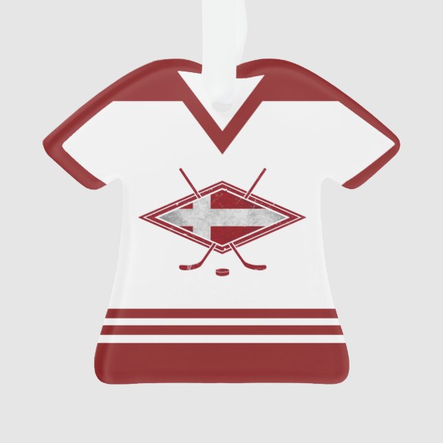 Dänemark Name & Nummer Jersey Logo Ornament (Vorderseite)