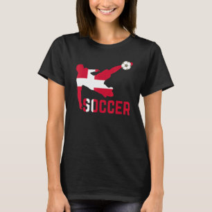 Dänemark National Soccer Soccer Denmark Flag Foota T-Shirt