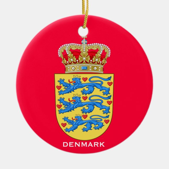 DANEMARK*- Ornement rond en céramique (Devant)
