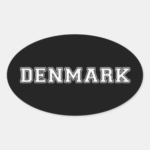 Dänemark Ovaler Aufkleber