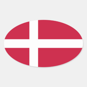 Dänemark Ovaler Aufkleber