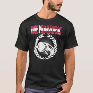 Dänemark Ping Pong Proud Dänische Tischtennis Supp T-Shirt