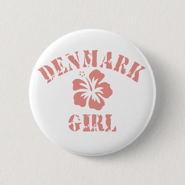 Dänemark Pink Girl Button (Vorderseite)