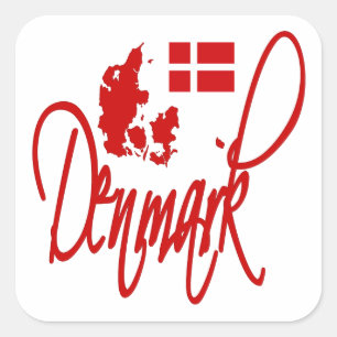 Dänemark Quadratischer Aufkleber