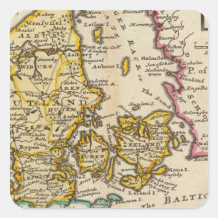 Dänemark Quadratischer Aufkleber