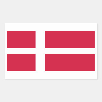 DÄNEMARK RECHTECKIGER AUFKLEBER