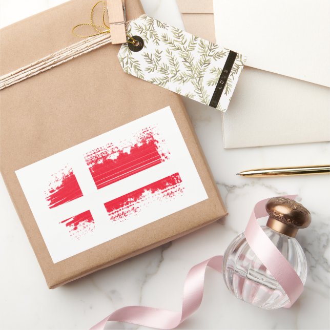 Dänemark Rechteckiger Aufkleber (Schenken)