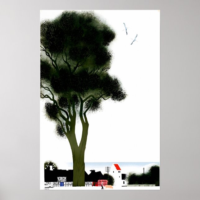 Dänemark-Reiseposter Dänischer Kunstdruck Poster (Vorne)
