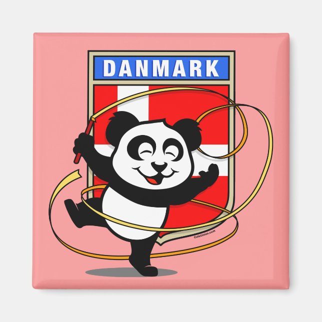 Dänemark Rhythmic Gymnastics Panda Magnet (Vorne)