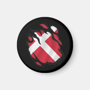 Dänemark Rippfahne Magnet