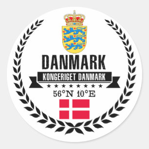Dänemark Runder Aufkleber