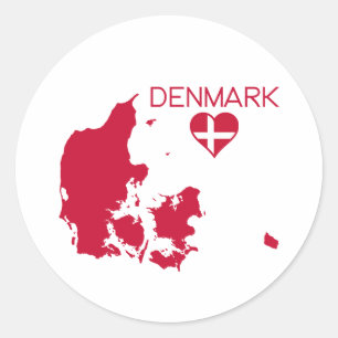 Dänemark Runder Aufkleber